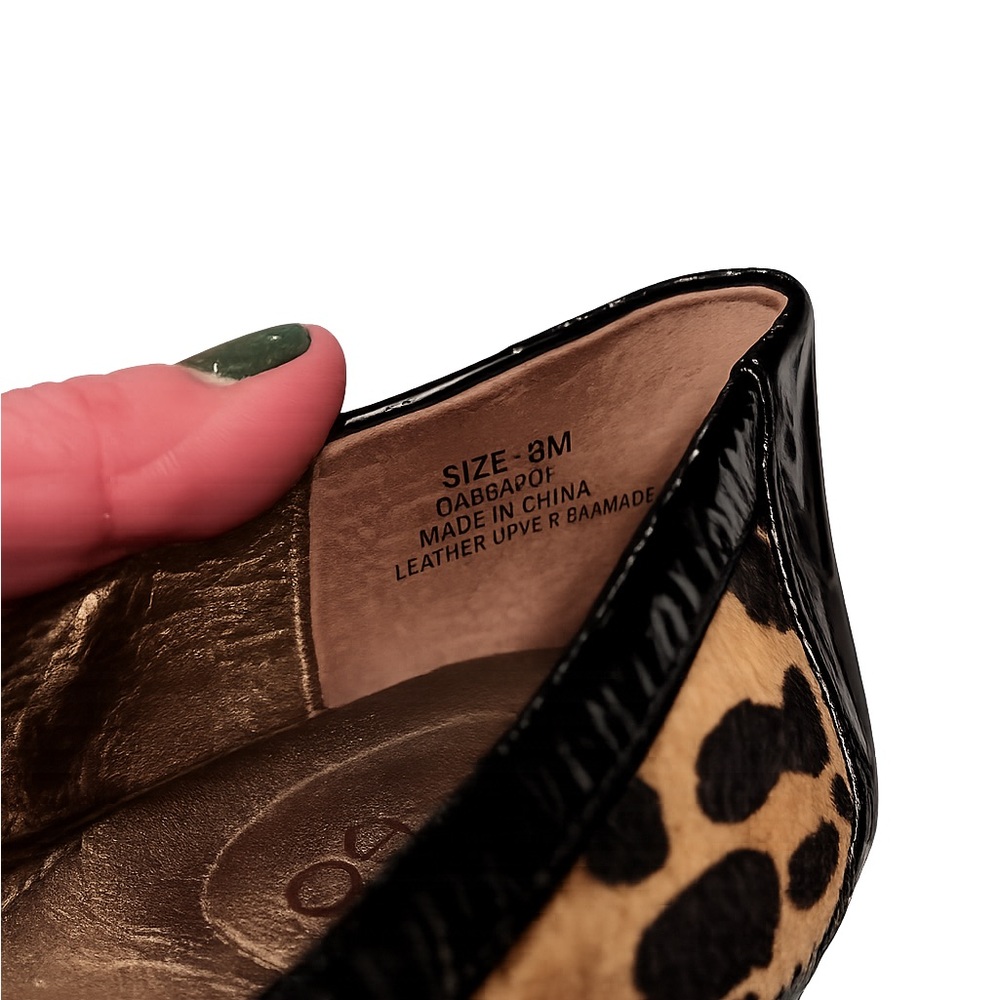 Me‎ Too Leopard Print Heels Women’s Size 8M Chunky Block Heel Pumps - Picture 3 of 6
